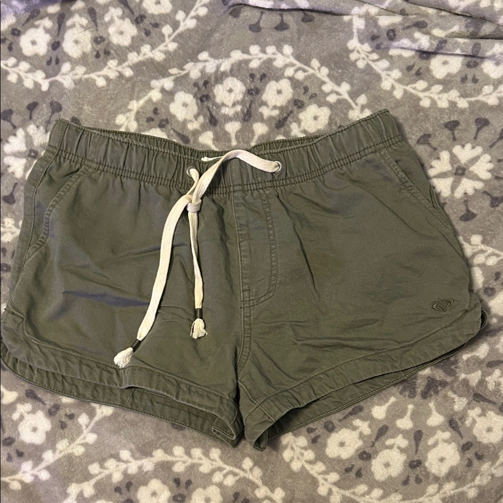 Roxy Khaki Women's Shorts with Drawstring